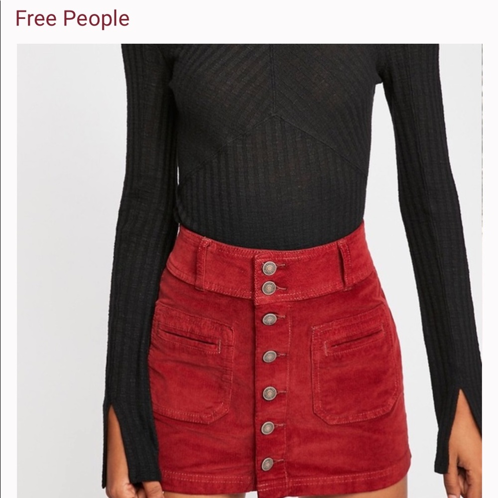Free People Corduroy Skirt